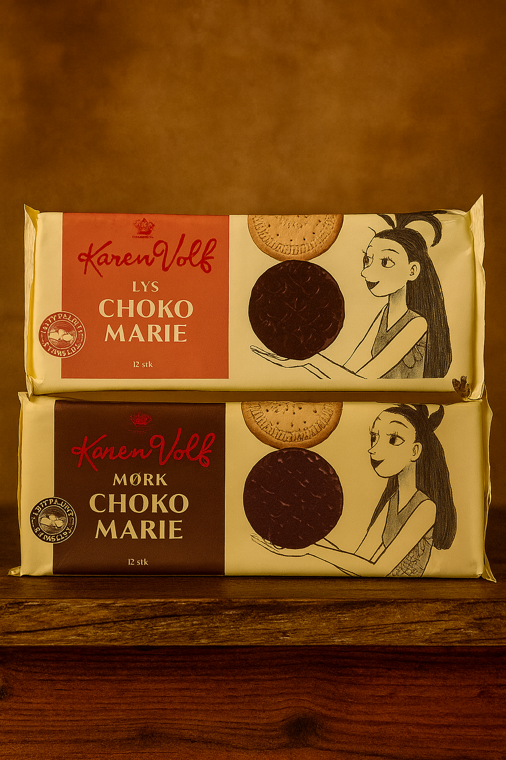 Karen Volf LYS CHOKO MARIE – 12 Butterkekse mit Vollmilchschokolade (80 g)