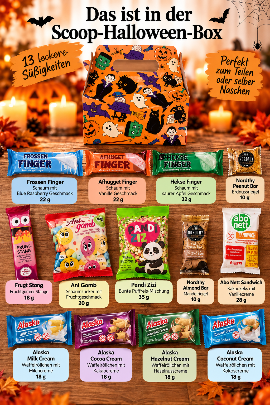 Halloween Candy Scoop – 21 Süßigkeiten